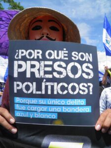 Marcha contra la dictadura de los Ortega-Murillo en Managua. Abigail Hernández/ Galería News ©.