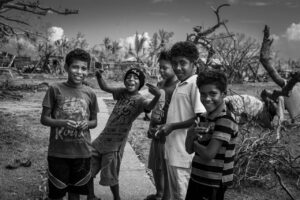 Wauhta Bar, Caribe Norte de Nicaragua. 26/02/2021. Tres meses después que los huracanes Eta e Iota azotaron con fuerza la comunidad de Wauhta Bar en el caribe norte, sus habitantes intentan su reconstrucción en medio del castigo y el olvido de los gobiernos de turno en el país. La población del caribe norte en su gran mayoría es de origen Miskito. Oscar Navarrete/ Galería News ©.