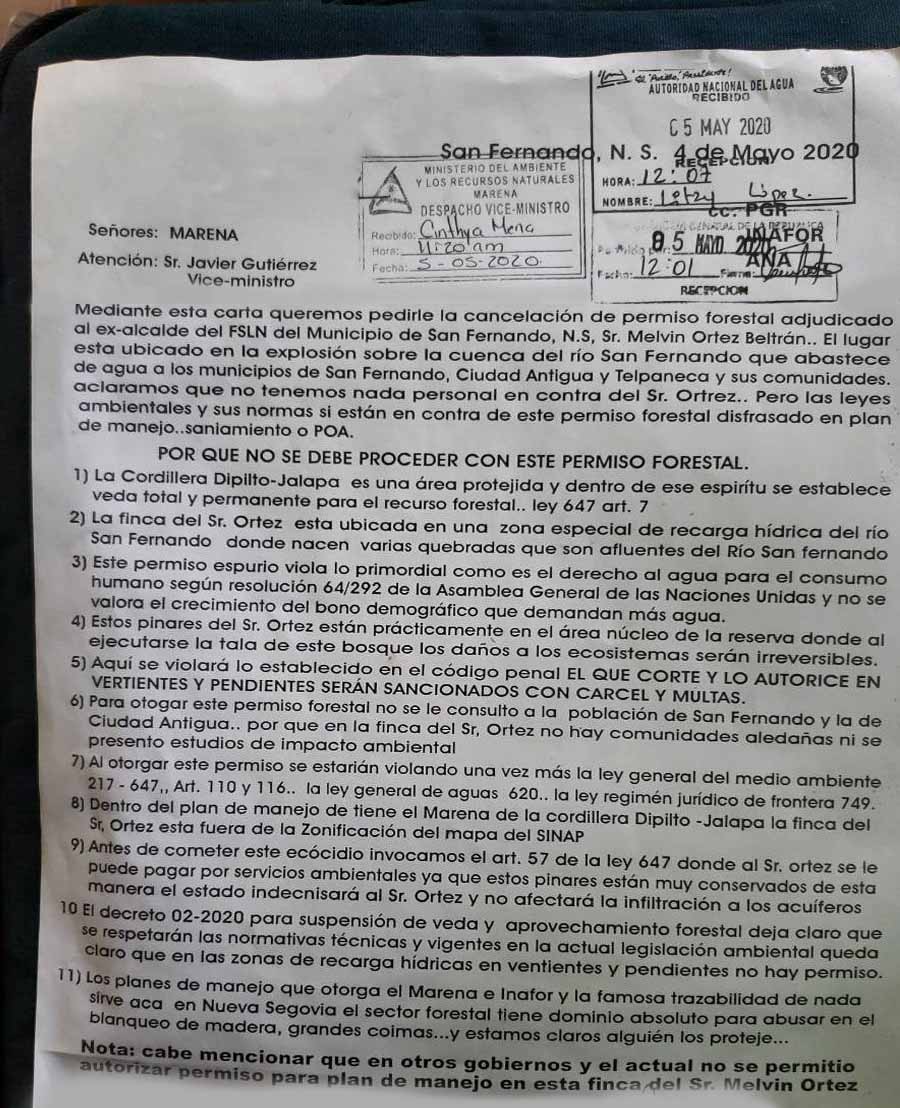 Nicaragua: Despale de Pinos