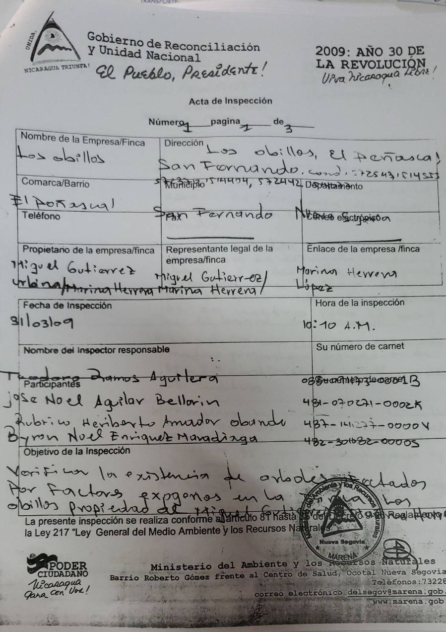 Nicaragua: Despale de Pinos