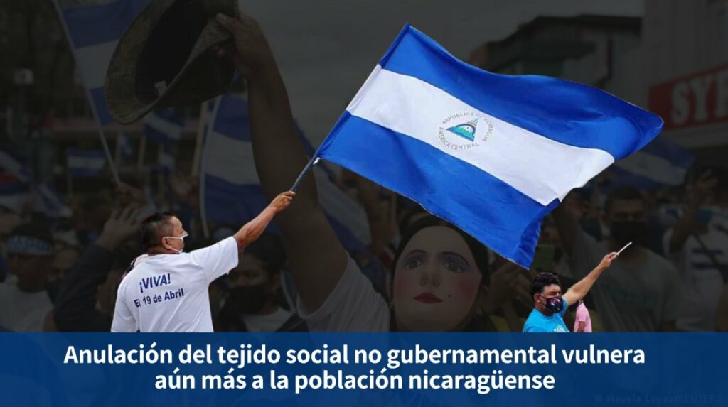 Anulación del tejido social no gubernamental vulnera aún más a la población nicaragüense