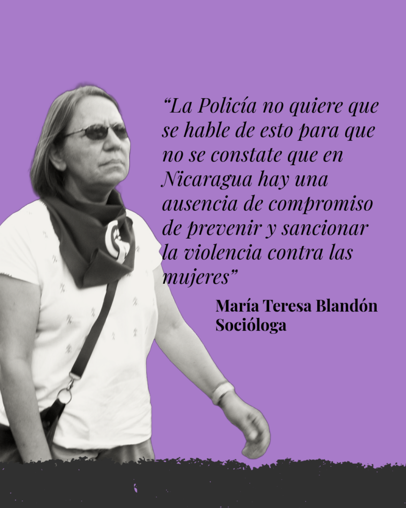 María Teresa Blandón: Existe inoperancia policial en casos de desapariciones forzadas| Nicaragua| ©Galería News