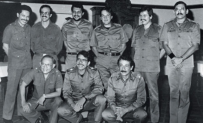 Los nueve comandantes de la Revolución Popular Sandinista