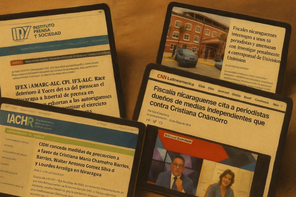 Medios de comunicación internacionales dan cobertura y organizaciones internacionales se pronuncian ante interrogatorios a periodistas por parte del Ministerio Público.|©Galaería News,