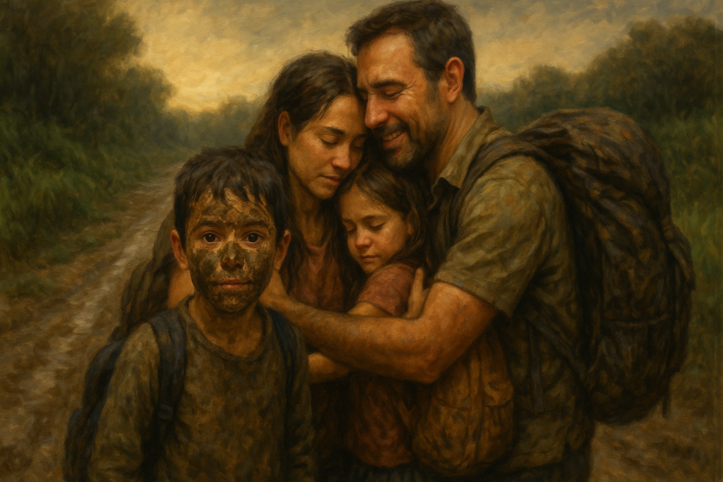 Octavio Enríquez se reencuentra con su familia.| Especial Llorar a Nicaragua|©Galería News