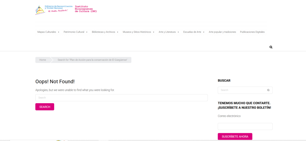 Instituto de Cultura sin información pública sobre Plan de Acción para la conservación de El Güegüense| Rastreo Noviembre 2025